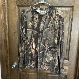 Masters Men's Long Sleeve Camo Tee - Brown/Green